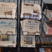 News paper section with magazine